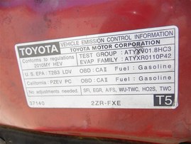 2010 TOYOTA PRIUS RED 4DR 1.8 AT Z19649